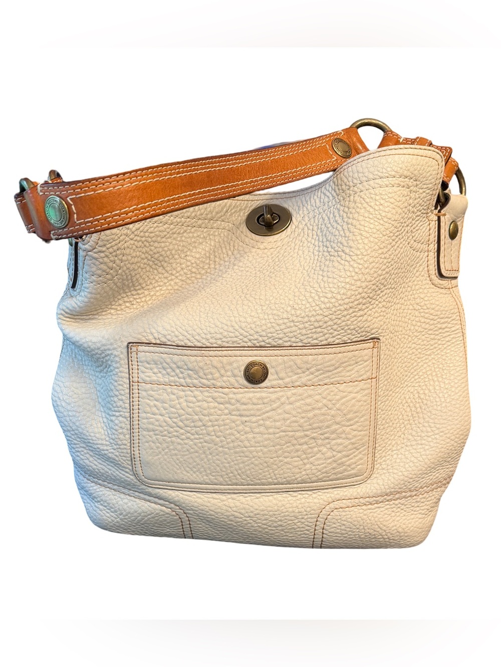 COACH Like NEW Authentic Y2K Vintage Chelsea Hobo Bag Pebbled Leather - Picture 3 of 9